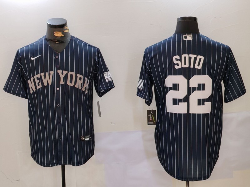 Men's New York Yankees Juan Soto #22 Navy Jersey